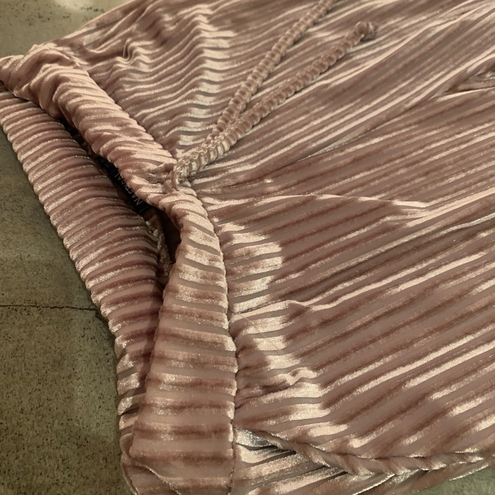 Nasty gal striped velour wide legged pants.